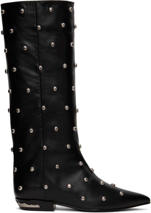 Toga Pulla SSENSE Exclusive Black Embellished Boots - Picture 5