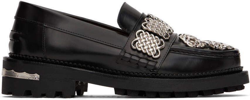 Toga Pulla SSENSE Exclusive Black Embellished Loafers - Picture 4