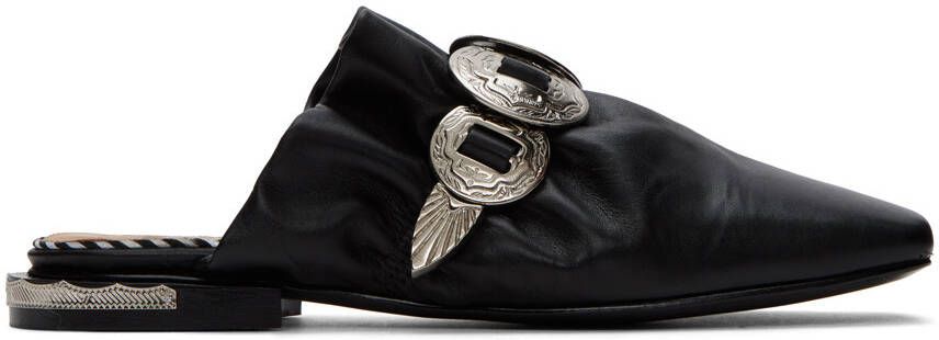 Toga Pulla SSENSE Exclusive Black Square Toe Slippers