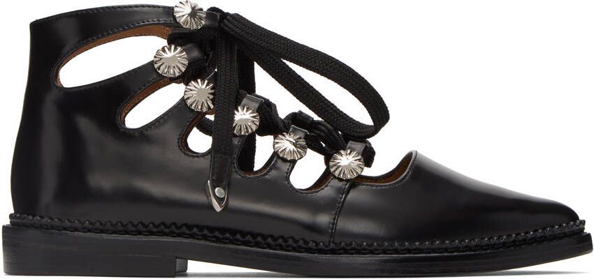 Toga Pulla SSENSE Exclusive Black Lace-Up Oxfords - Picture 6