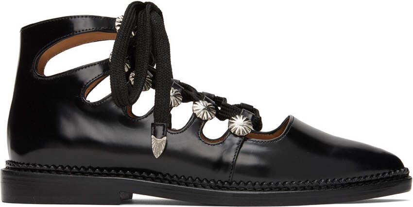 Toga Pulla SSENSE Exclusive Black Lace-Up Shoes - Picture 5