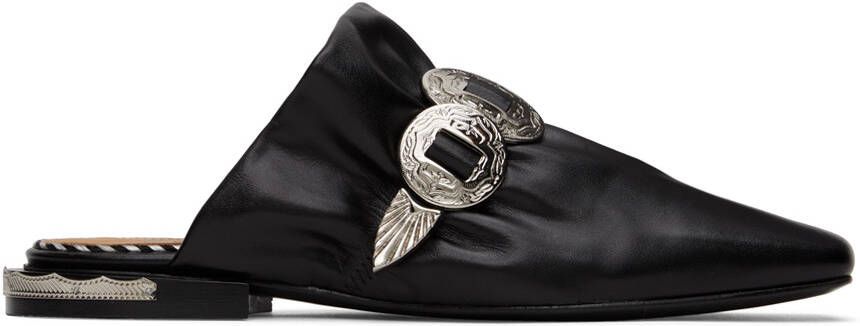 Toga Pulla SSENSE Exclusive Black Square Toe Slippers - Picture 2