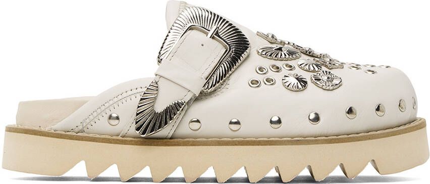 Toga Pulla SSENSE Exclusive Off-White Sabot Loafers - Picture 5