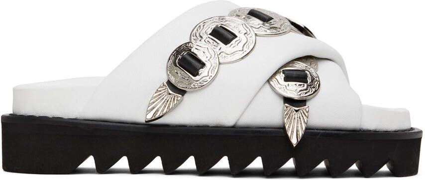 Toga Pulla SSENSE Exclusive White Criss-Cross Sandals - Picture 5