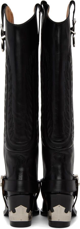 Toga Pulla Black Cowboy Boots - Picture 3