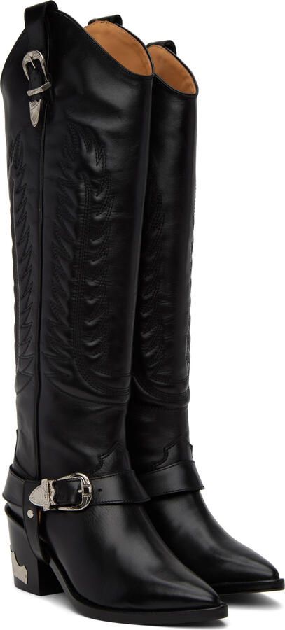 Toga Pulla Black Cowboy Boots - Picture 2