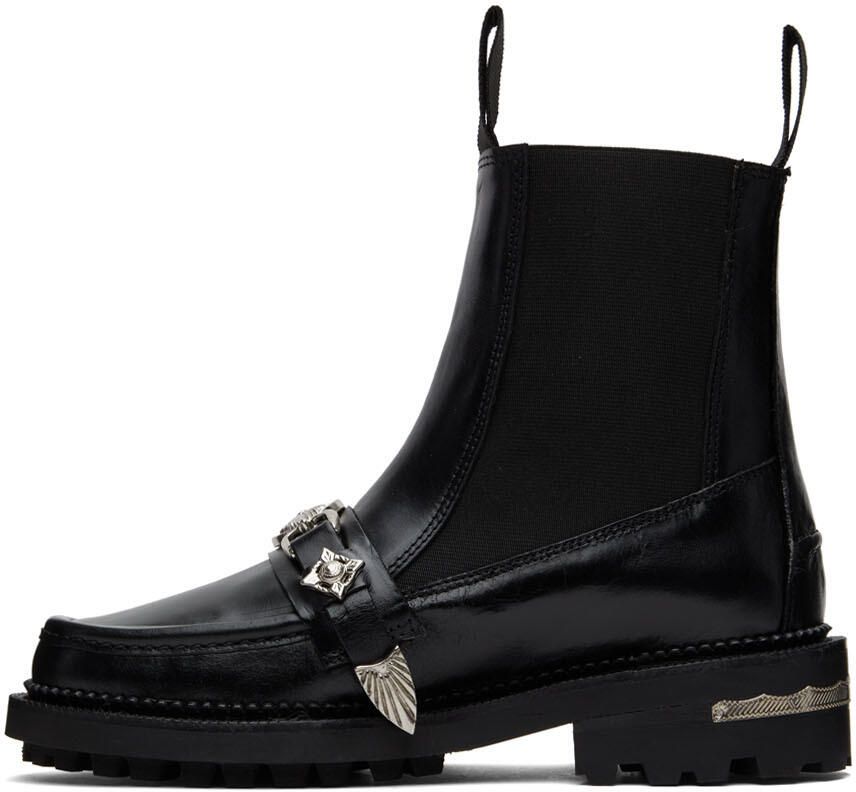 Toga Pulla Black Embellished Chelsea Boots - Picture 2