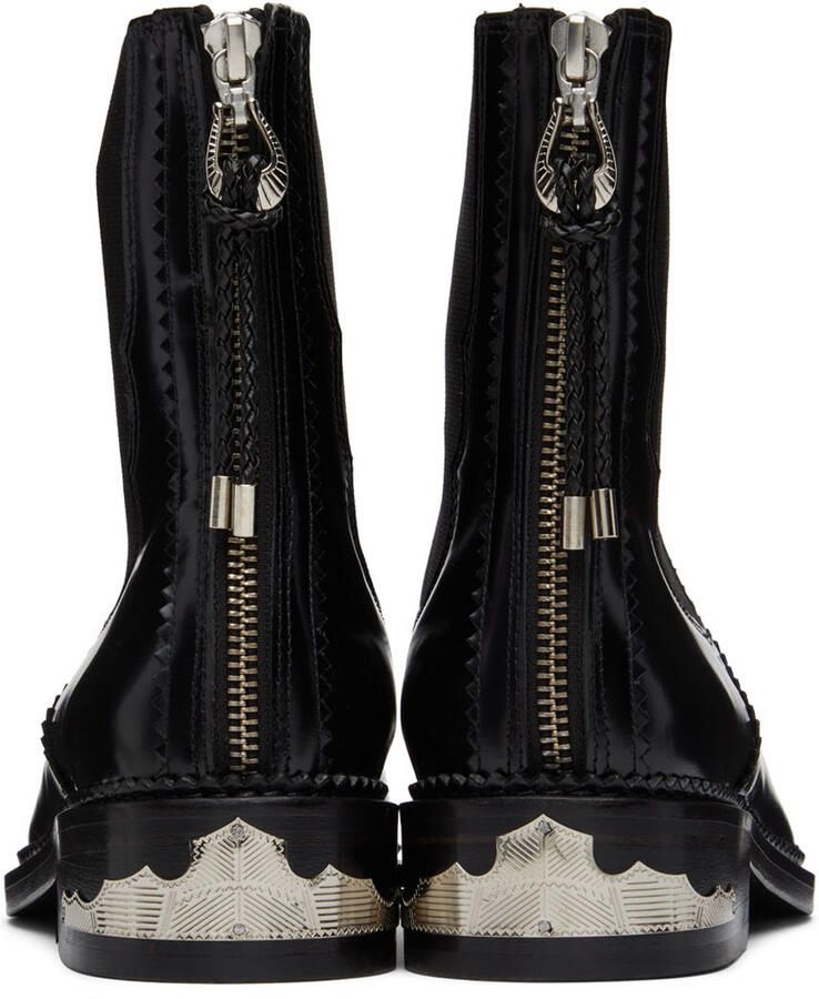 Toga Pulla Black Embellished Chelsea Boots - Picture 2