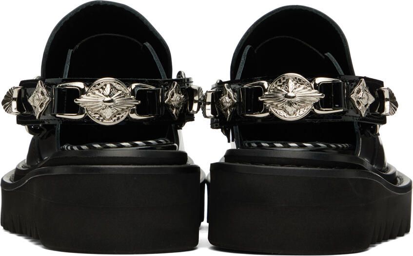 Toga Pulla Black Embellished Loafers