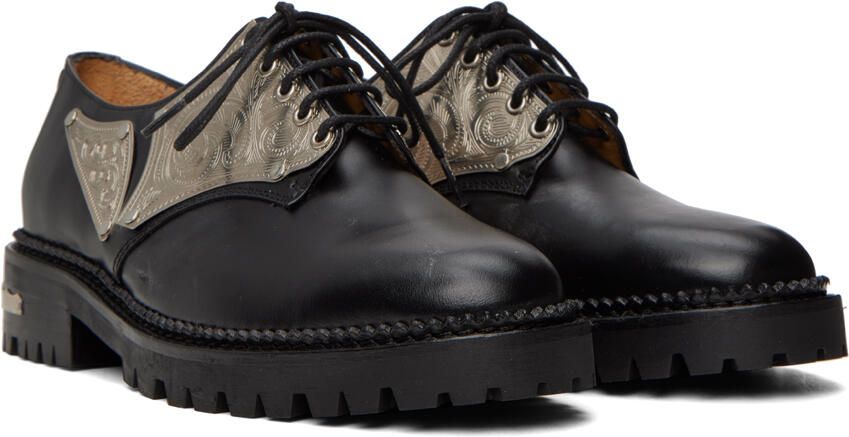 Toga Pulla Black Embellished Oxfords - Picture 2