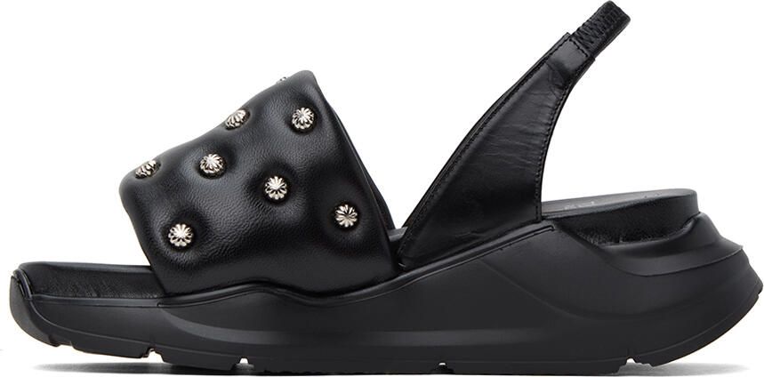 Toga Pulla Black Embellished Sandals - Picture 3