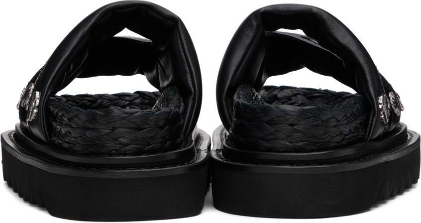 Toga Pulla Black Embellished Sandals