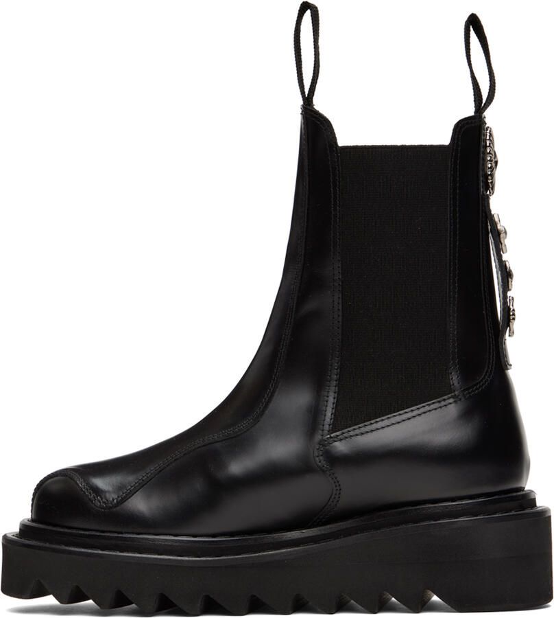 Toga Pulla Black Leather Boots - Picture 3