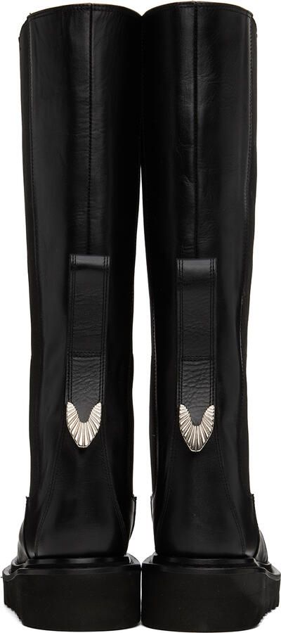 Toga Pulla Black Platform Tall Boots - Picture 5
