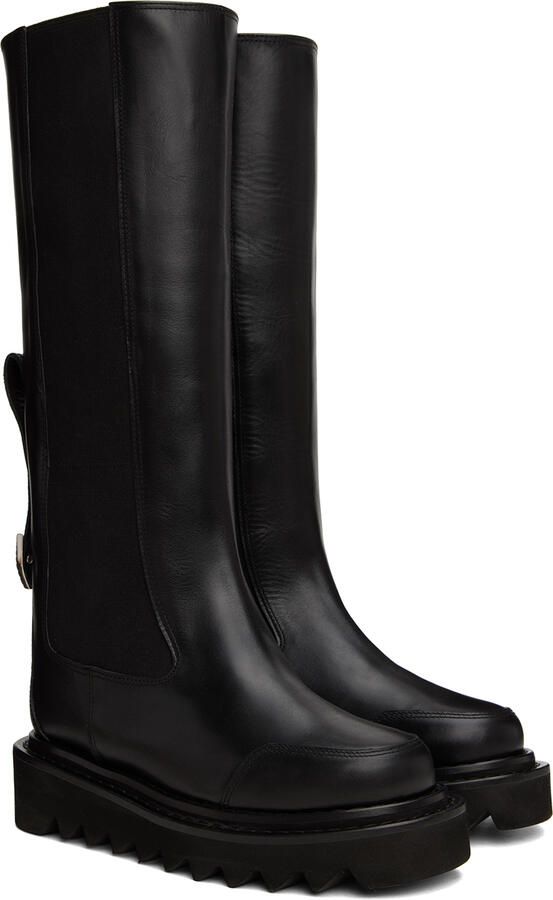 Toga Pulla Black Platform Tall Boots - Picture 3
