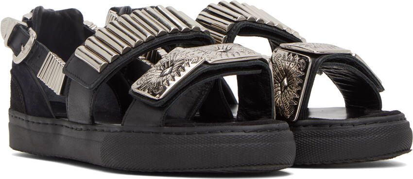 Toga Pulla Black Sneaker Sandals - Picture 2