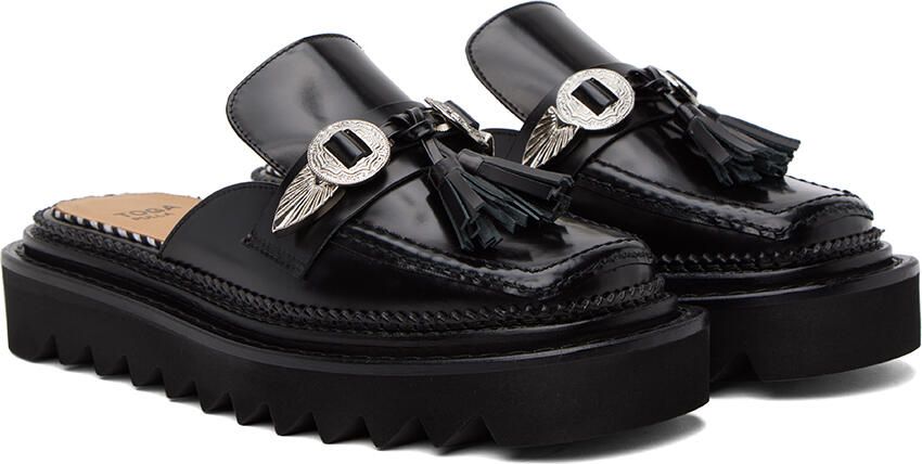 Toga Pulla Black Tassel Loafers - Picture 2