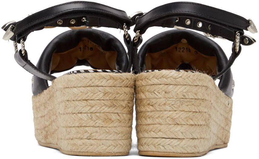 Toga Pulla Black Wedge Sandals