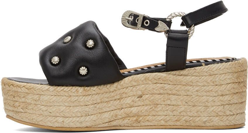 Toga Pulla Black Wedge Sandals - Picture 3