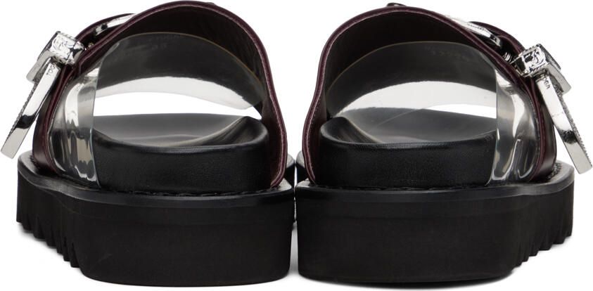 Toga Pulla Burgundy Buckle Sandals