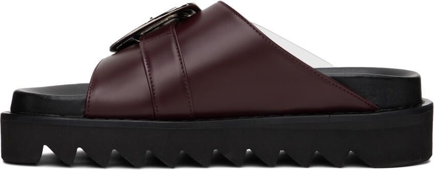 Toga Pulla Burgundy Buckle Sandals - Picture 3