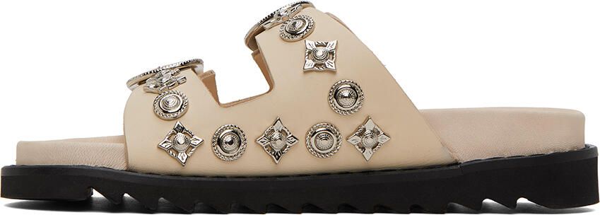 Toga Pulla SSENSE Exclusive Beige Buckle Sandals - Picture 3