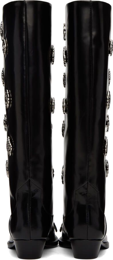 Toga Pulla SSENSE Exclusive Black Embellished Boots - Picture 8
