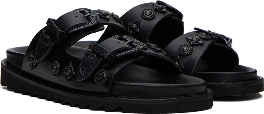 Toga Pulla SSENSE Exclusive Black Buckle Sandals - Picture 2