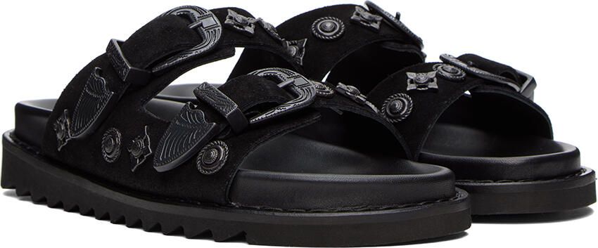 Toga Pulla SSENSE Exclusive Black Buckle Sandals - Picture 2