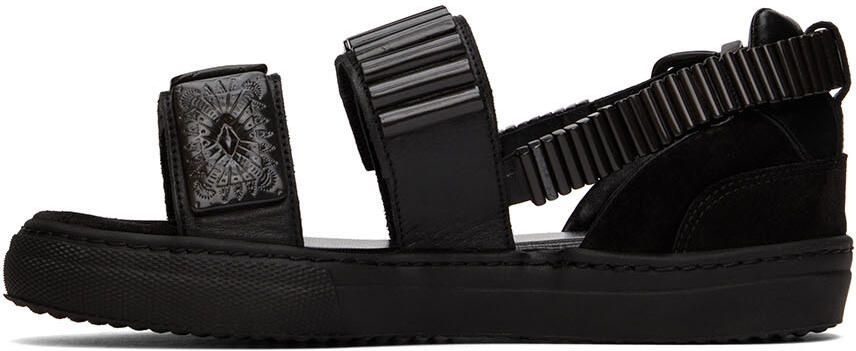 Toga Pulla SSENSE Exclusive Black Buckles Flat Sandals - Picture 4