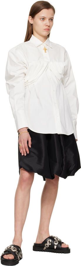 Toga Pulla SSENSE Exclusive Black Cross Strap Flat Sandals - Picture 6