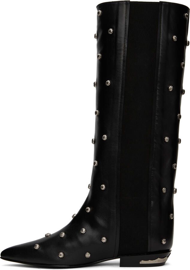 Toga Pulla SSENSE Exclusive Black Embellished Boots
