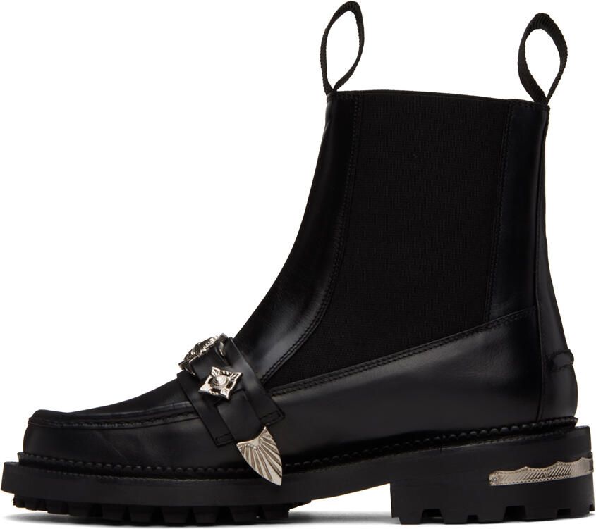 Toga Pulla SSENSE Exclusive Black Embellished Chelsea Boots - Picture 3