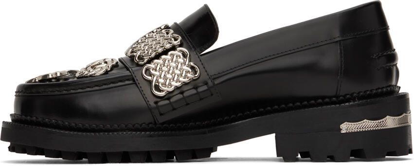 Toga Pulla SSENSE Exclusive Black Embellished Loafers - Picture 5