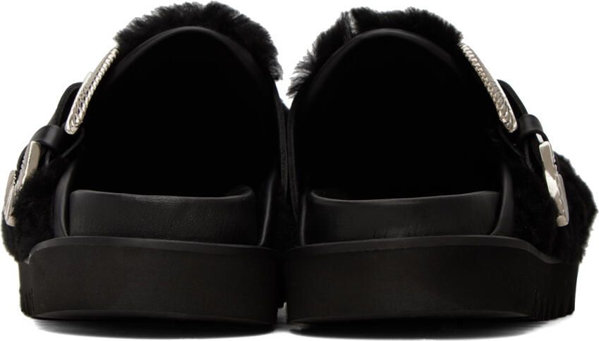Toga Pulla SSENSE Exclusive Black Faux-Fur Loafers