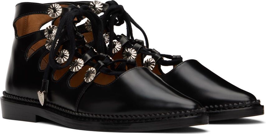 Toga Pulla SSENSE Exclusive Black Lace-Up Oxfords - Picture 2