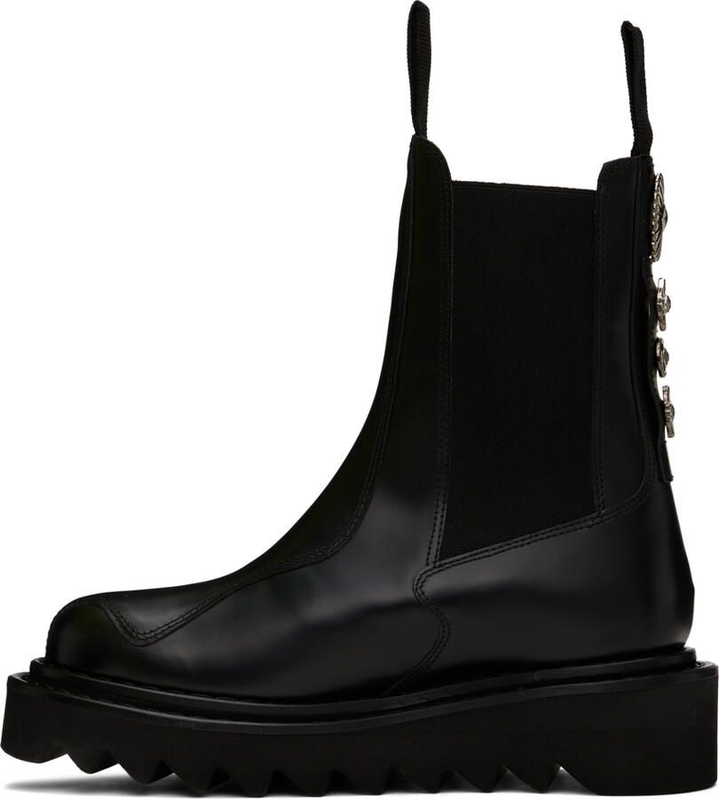 Toga Pulla SSENSE Exclusive Black Leather Chelsea Boots - Picture 3