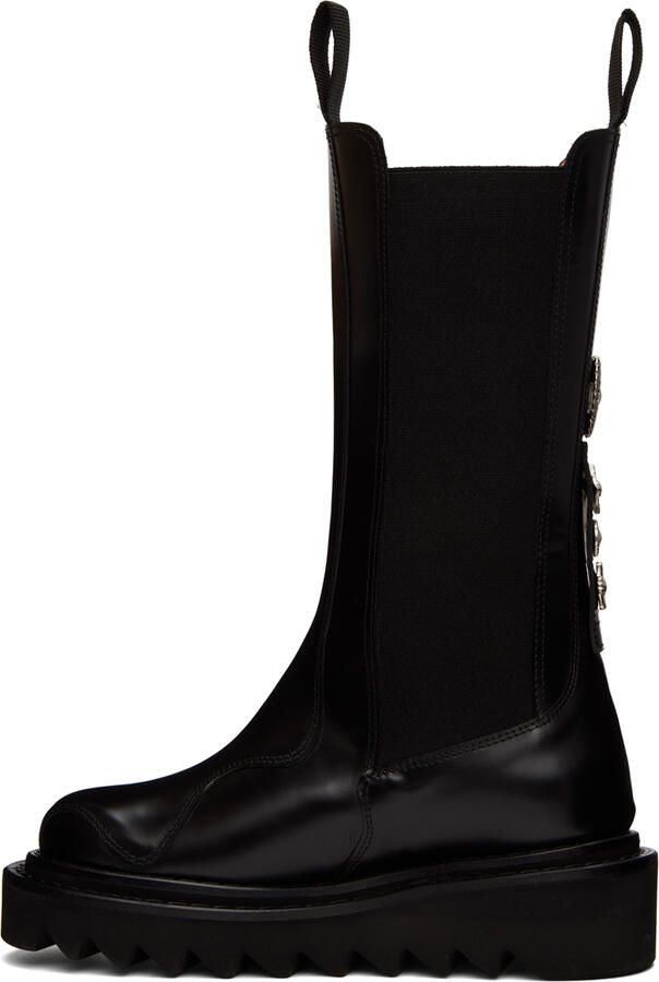 Toga Pulla SSENSE Exclusive Black Leather Mid-Calf Chelsea Boots - Picture 2