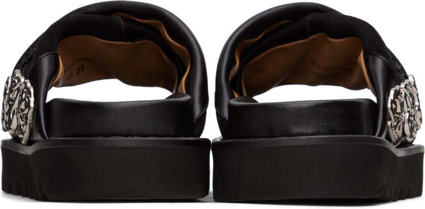 Toga Pulla SSENSE Exclusive Black Platform Flat Sandals