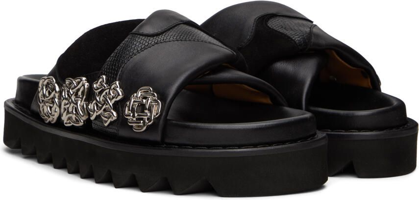 Toga Pulla SSENSE Exclusive Black Platform Flat Sandals - Picture 2