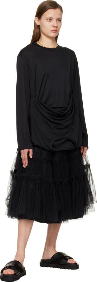 Toga Pulla SSENSE Exclusive Black Platform Flat Sandals - Picture 4