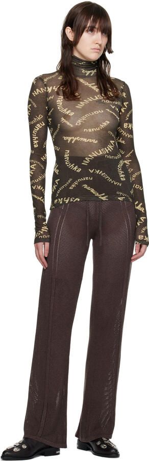 Toga Pulla SSENSE Exclusive Brown Embellished Ankle Boots - Picture 4