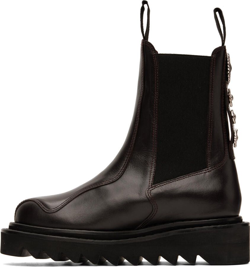 Toga Pulla SSENSE Exclusive Brown Platform Chelsea Boots - Picture 2