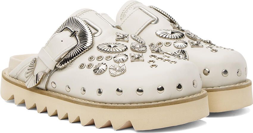 Toga Pulla SSENSE Exclusive Off-White Sabot Loafers - Picture 2