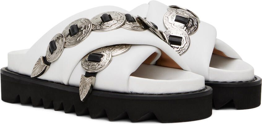 Toga Pulla SSENSE Exclusive White Criss-Cross Sandals - Picture 2
