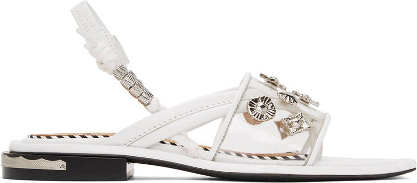 Toga Pulla White Clear Strap Sandals - Picture 5
