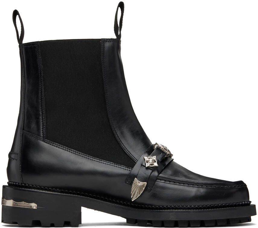 Toga Virilis Black Calfskin Chelsea Boots - Picture 5
