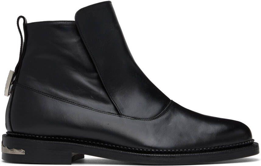 Toga Virilis Black Concealed Gussets Chelsea Boots