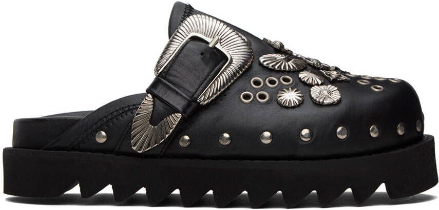 Toga Virilis Black Embellished Loafers - Picture 5