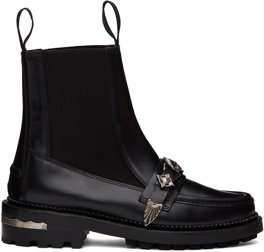 Toga Virilis Black Hard Chelsea Boots
